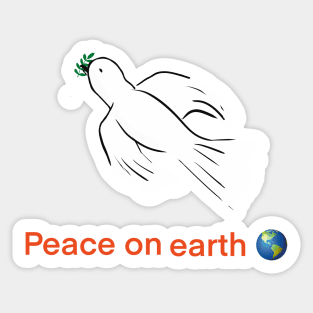 Dove of Peace on Earth Sticker